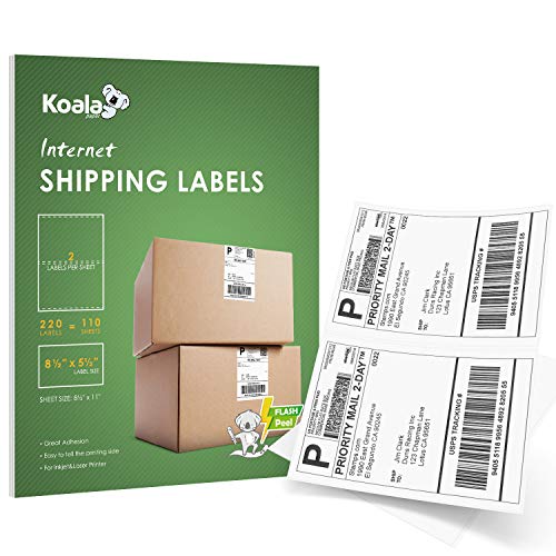 half sheet self adhesive shipping labels for laser inkjet printers