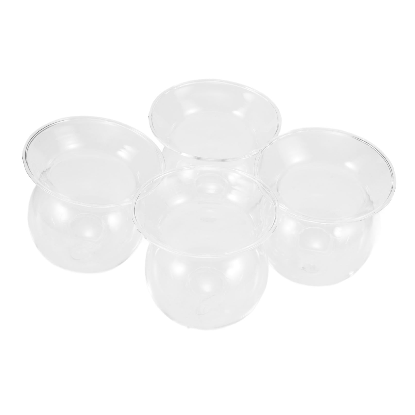 Vase en Verre Rond Minimaliste 4 Pièces pour Propagation