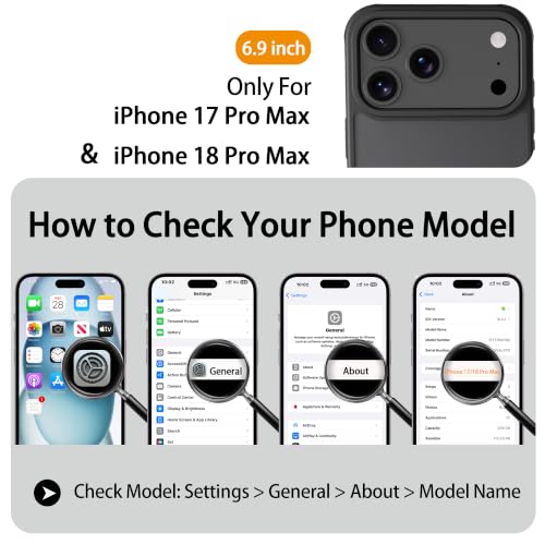 PinLiSheng Magnetic for iPhone 17 Pro Max/18 Pro Max Case Black - image 2