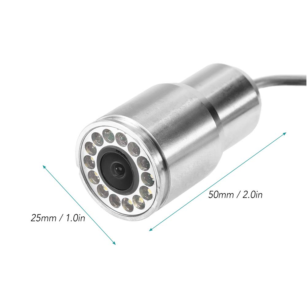 Lixada 1200TVL Cámara de Pesca submarina 12 Leds Visión Nocturna Peces en Forma de Barco Accesorios de la cámara de Pesca en el Hielo con 15m / 30m / 50m Cable