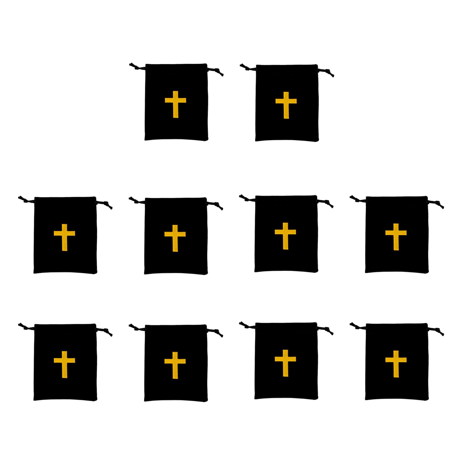 ordinarYone Set Of 10 Soft Velvets Bags Black Velvets Bags Perfect For Storing Items Or Jewelry Bags