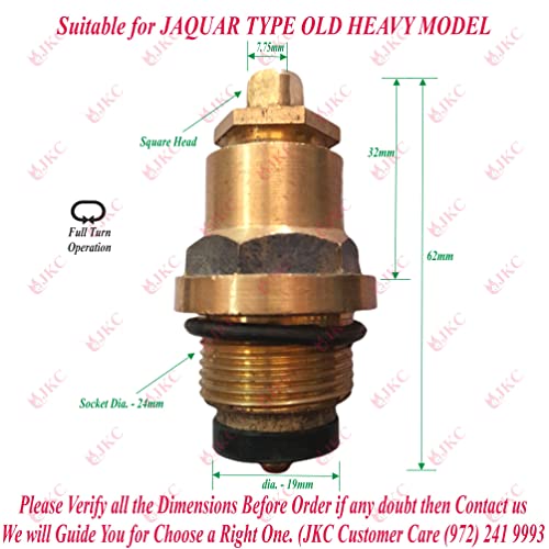 JKC Jaguar Tap Spindle for Water tap Spares and Accessories Parts for Jaquar Type Tap (Old Lock Heavy)