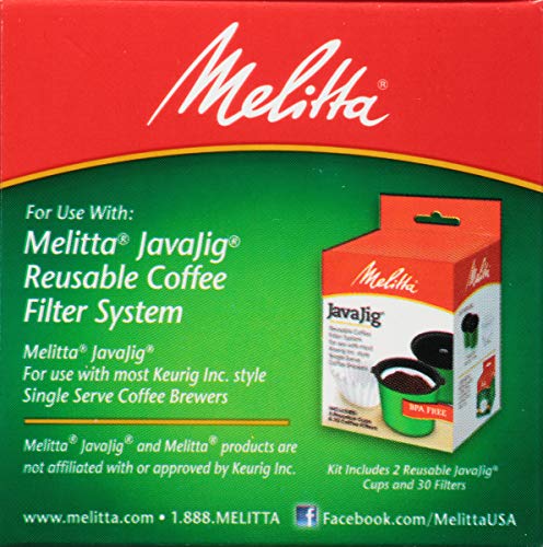 Melitta Javajig Replacement Single-Serve Paper Coffee Filters, White, 60 Count #TOP4
