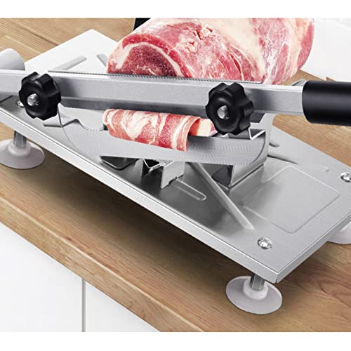 WERYU Aufschnittmaschine, Küche Manuelle Gefrorene Fleischschneidemaschine Gemüse rotes Fleisch Edelstahl Multifunktions… – Bild 3