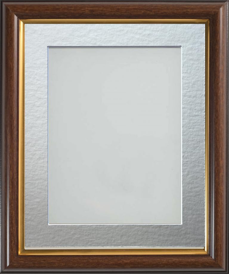 Frame Company Eldridge Mahogany 12x12 Frame, Silver Mount for 10x10 — image 1