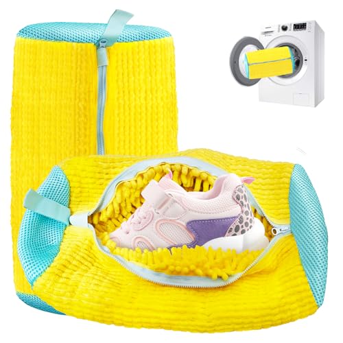 Shoe Washing Machine Bag, Shoe Laundry Bags, Shoe Washing Bag for Washer and Dryer (Yellow 2PCS)