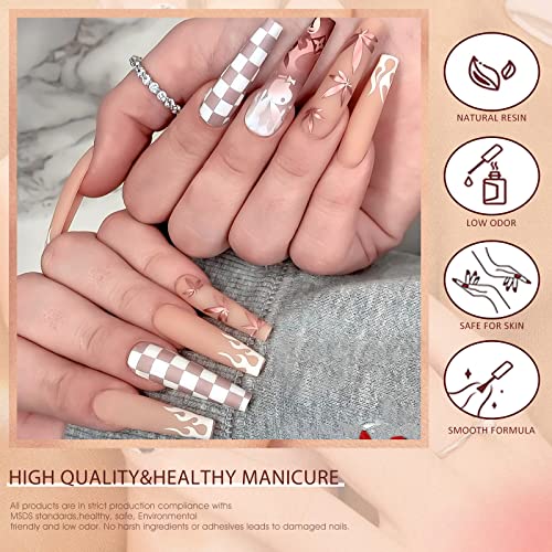 UV Nagellack Set,VENALSIA Gellack Natur rosa grau Gel Nagellack UV Set nude Jelly Gel Transparent rosa nudefarben… – Bild 6