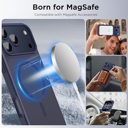 Image of CACOE Magnetic Case for iPhone 17 Pro 6.3 inch, Dark Blue