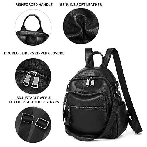 Wesccimo Genuine Leather Backpack Purse