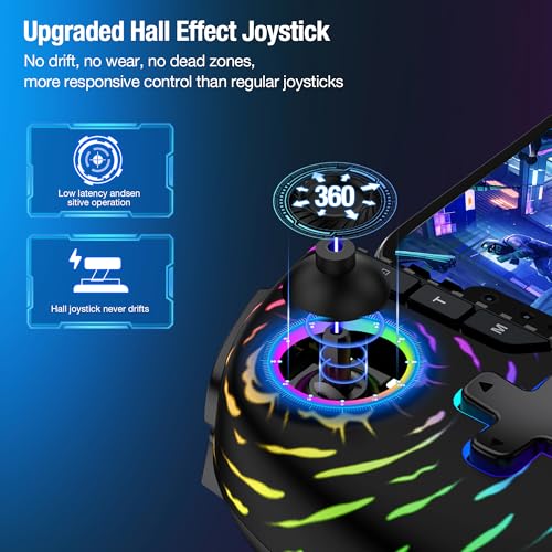 HELLCOOL Controlador móvil de juegos para iPhone y Android, controlador de teléfono para Xbox/Steam/GeForce Now/MFi Apple Arcade/Roblox, controlador de juego de teléfono inalámbrico con joystick de - imagen 7