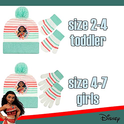 Disney Moana Girls Beanie Winter Hat and Mittens Cold Weather Set, Ages 2-7 years3