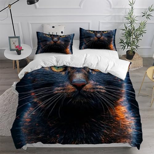 Housse de couette 200x200cm animaux lit double microfine imprimé 3D - 6