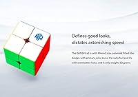 Vista 5 de Bukefuno GAN 249 V2 2x2 Puzzle Magic Cube 2x2 2x2 GAN249 V2 Speed Cube Sin pegatinas