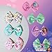 Gabby's Dollhouse Hair Bows - Hair Accessories Gift Set - 7 Pcs 4 Inch Bundle for Girls Different Character on each Hair Clip Kids Bow - Alligator Clip - Ages 3 +