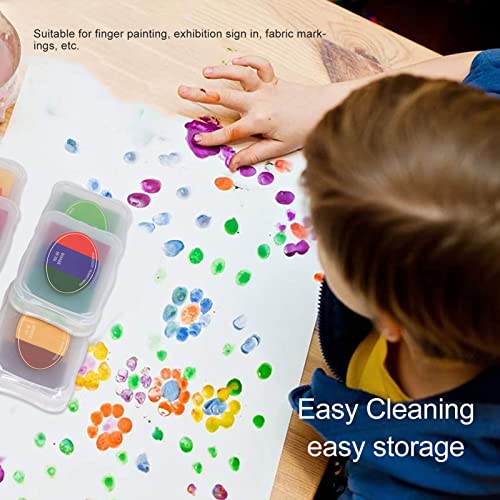 Washable Stamp Pad, Sr Gradient Soft Elastic Sponge 3 Colors Easy To Craft Ink Stamps Pads Set For Exhibition #TOP6