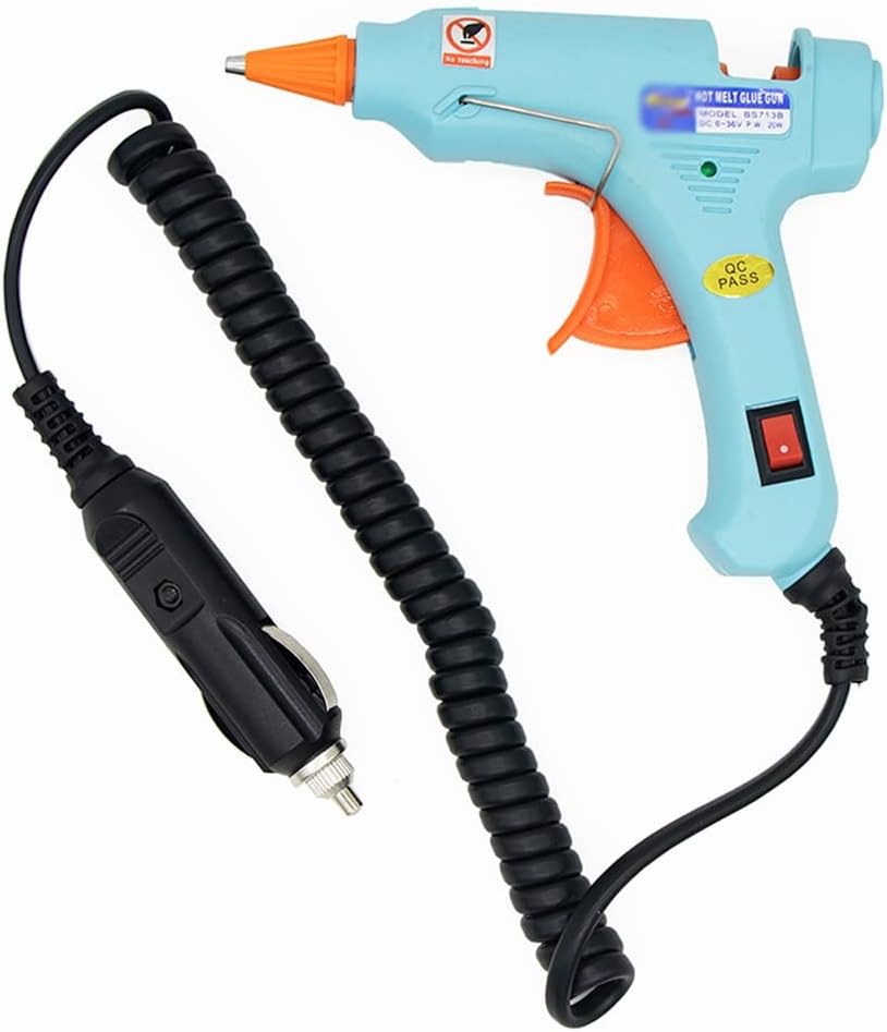 20W Hot Melt Glue Gun Car Cigarette Lighter Battery Clip Automotive Sheet Metal Dent Repair Tool with 10pcs Stick