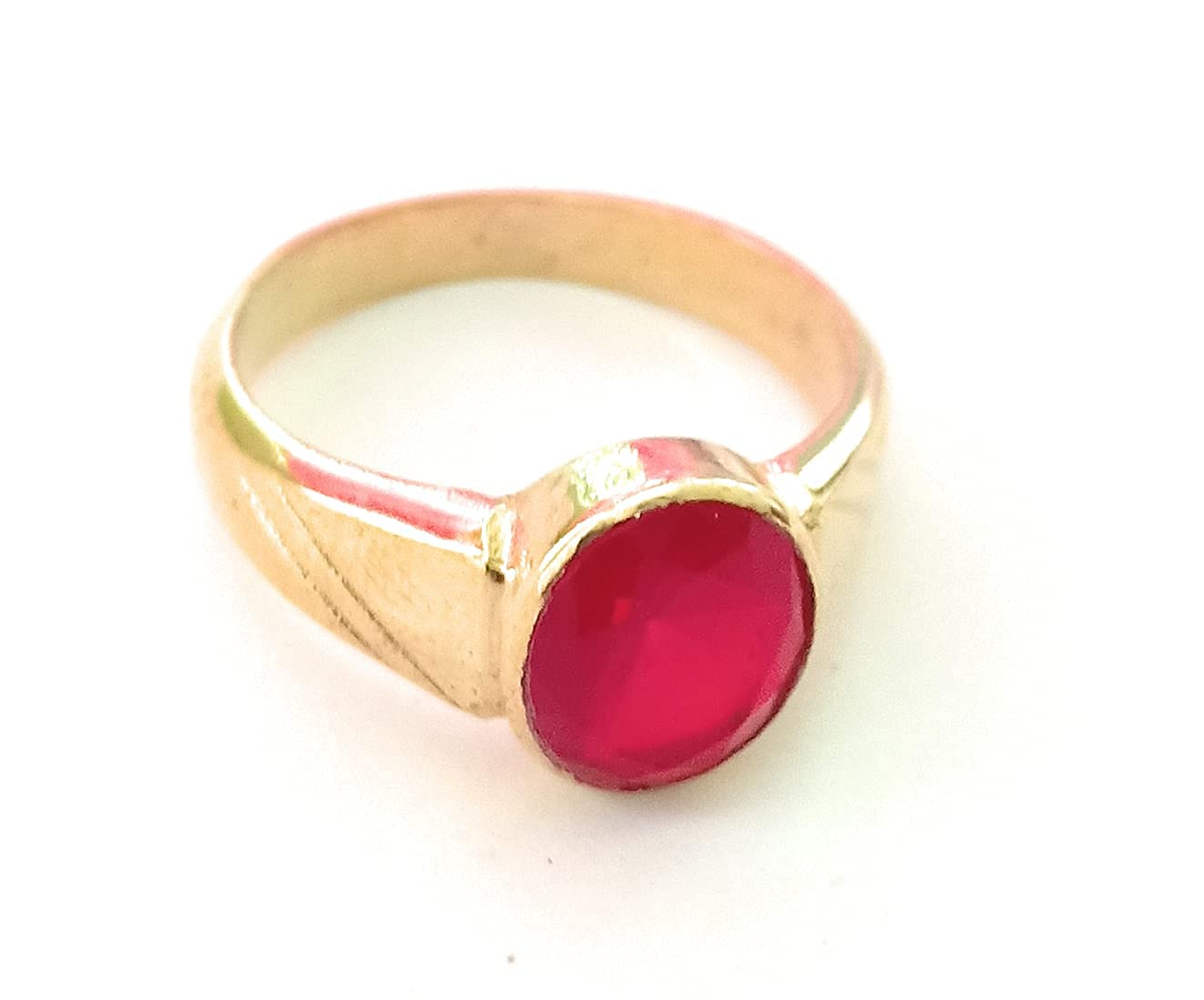 Ruby Manik Maneek Gemstone Weight 6.25 Ratti Panch Dhatu Gold Coated Adjustable Ring for Men and Women Birthstone/Astrology/Rashi Ratan (B08RJ8WZ1D) Amazon Price History, Amazon Price Tracker