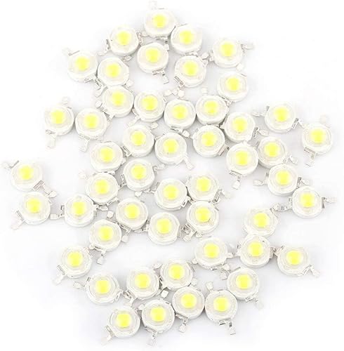 Cuentas LED, 50 cuentas SMD de alta potencia con reflejos de 1 W, chips de diodo emisor de luz de imitación para accesorios de iluminación de