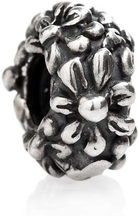 Tedora Italy: Sterling Silver Daisy Stopper with Rubber Insert that Fits Tedora Bracelets & Necklaces Only