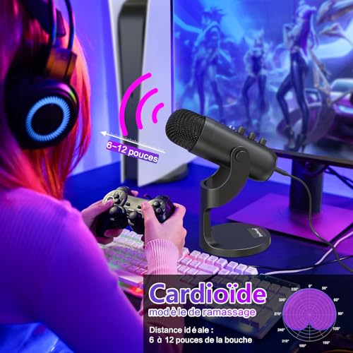 Microphone USB Zealsound pour Gaming et Streaming - K66 Noir - Geekodrome: Boutique d'accessoires geek Utilisation microphone K66