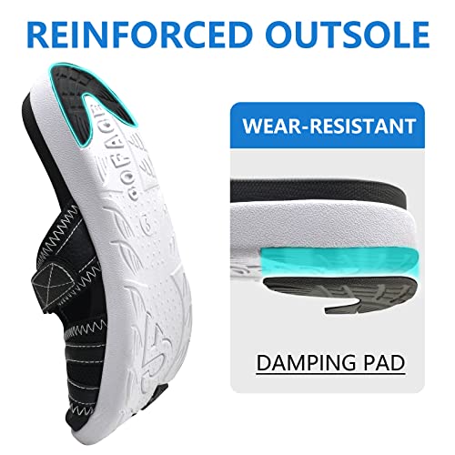 Coface Mens Sport Recovery Sandals Plantar Fasciitis Soft Cushion Lightweight Orthotic Slides For Men Black Size 9 #TOP5