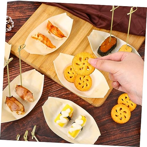 Botes desechables de bambú para sushi 200 pcs miniatura 7