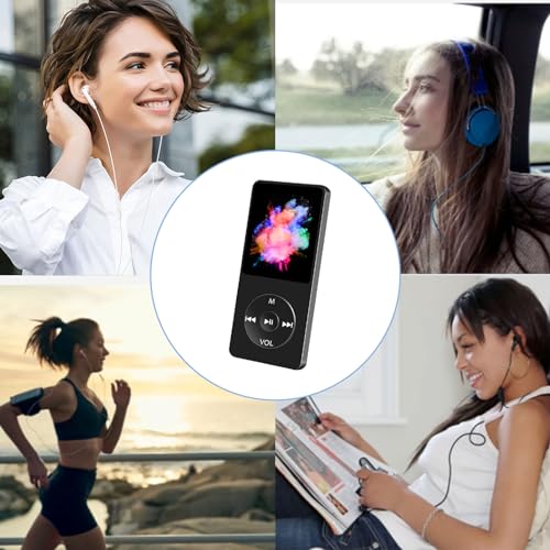 MP3 Player with Bluetooth Portable Music Player with HD Speaker,32GB Large Storage Player Supports Photos/Video Play/FM Radio/Voice Recorder/E-Book Reader,1.8\" Screen Supports up to 128GB-Black
