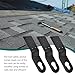 Roof Safety Anchor Clips 3-Pack, Black Roof Anchors, Permanent Roof Anchor Use With Roof Harnesses, Safety Lines, and Other Roof Safety Equipment.