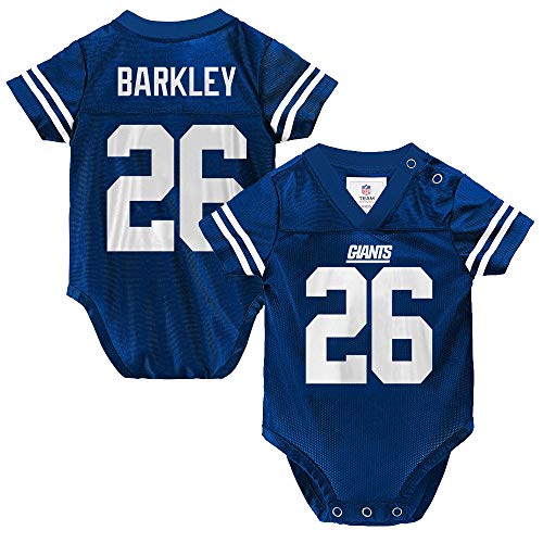 Image of Outerstuff NFL Newborn Infants Team Color Name and Number Home Player Creeper Bodysuit Jersey