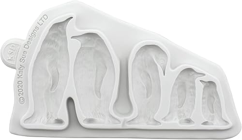 Miniatura 2 de Katy Sue Molde de silicona de la familia de pingüinos para decoración de pasteles y manualidades
