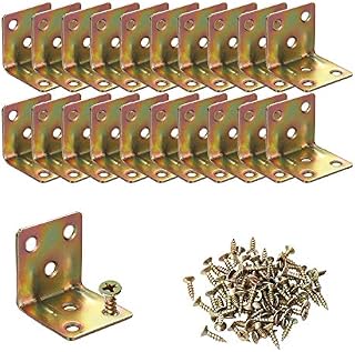 20PCS Heavy Duty Corner Braces L Shape Brackets 30x30x30mm, 90 Degree Joint Right Angle L Bracket for Furniture Wood Cabinets Shelves,Package Include Screws