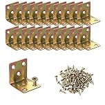 20PCS Heavy Duty Corner Braces L Shape Brackets 30x30x30mm, 90 Degree Joint Right Angle L Bracket for Furniture Wood Cabinets Shelves,Package Include Screws