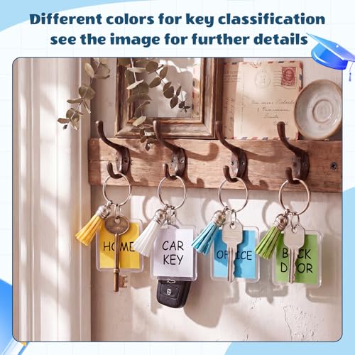 Image of Yaomiao Acrylic Photo Keychain with Tassel Clear Blank Custom Keychain Frame Holder Insert Picture Keyring Making Kit