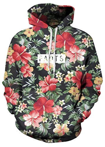 ALICECOCO Felpe con cappuccio uomo Colourful HD 3D...