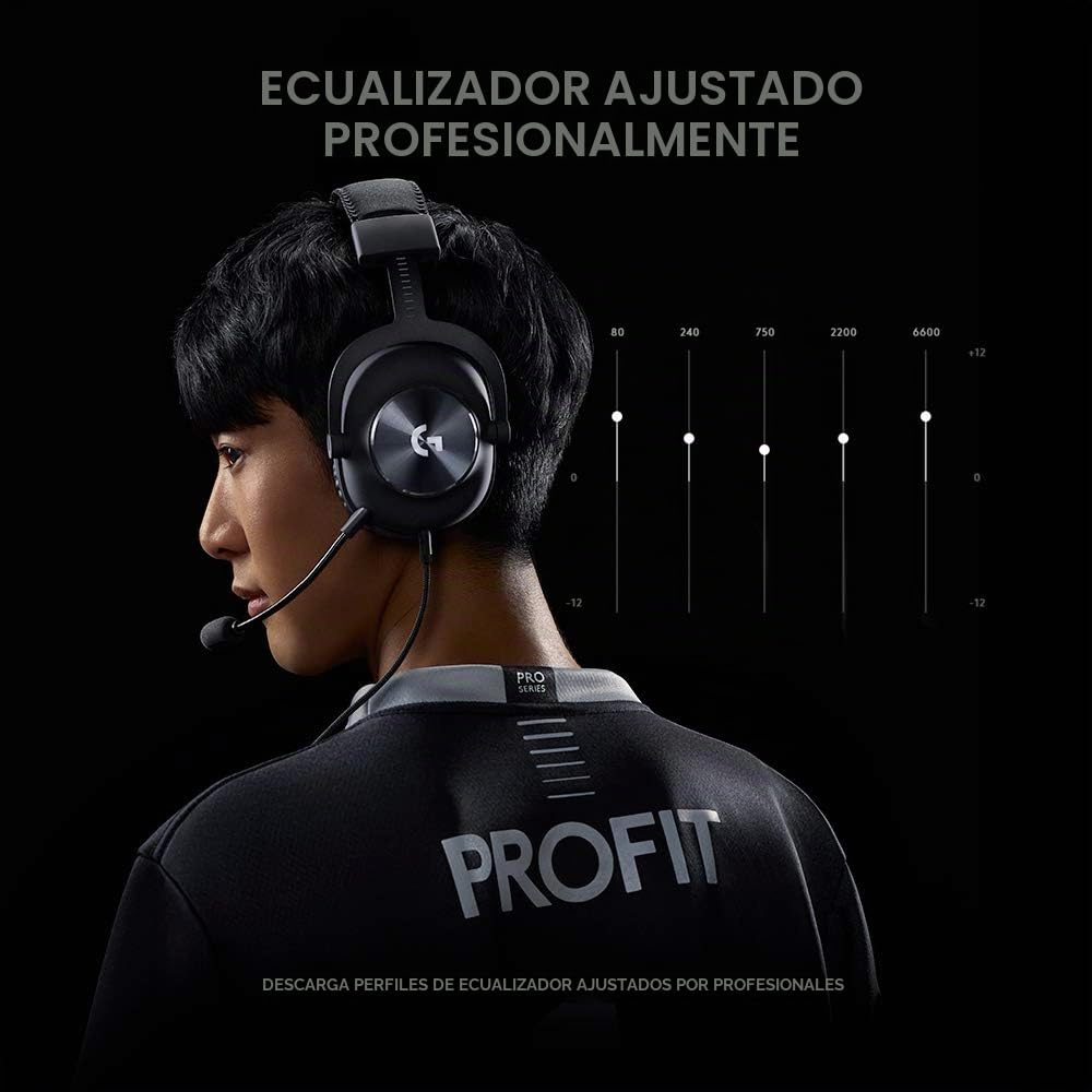 Logitech G PRO X - Auriculares para Gaming con Blue VO!CE, USB, Negro (Reacondicionado)