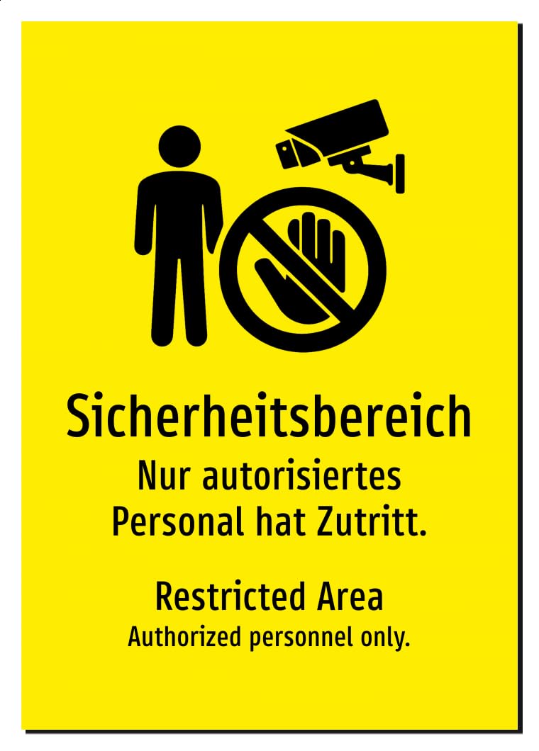 49205-DEEN-S-07 | Sicherheitsbereich Schild/Aufkleber | Deutsch