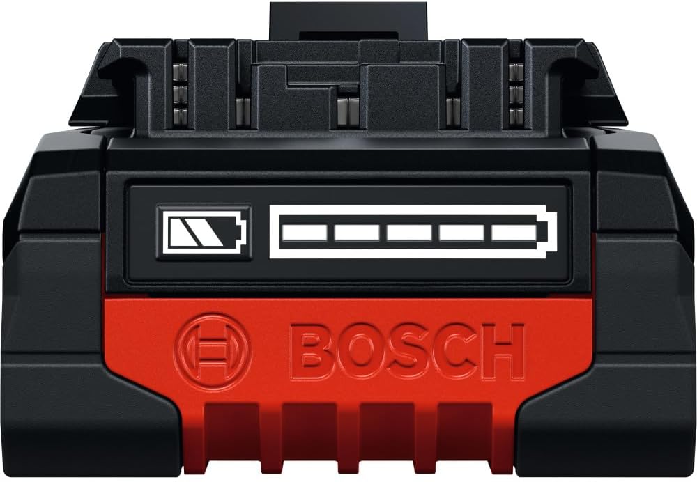 Bosch EXBA18V-40 Expert 18V 4 Ah High Power Battery with High-Power Tabless Cells, CoolPack™ 2.0 Technology, and AMPShare™ System Compatibility