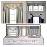 Traceable Designer Cornice Valance, Custom No-Sew Curtain for Bedroom, Livingroom, Dining Room, Reusable 3-Style kit