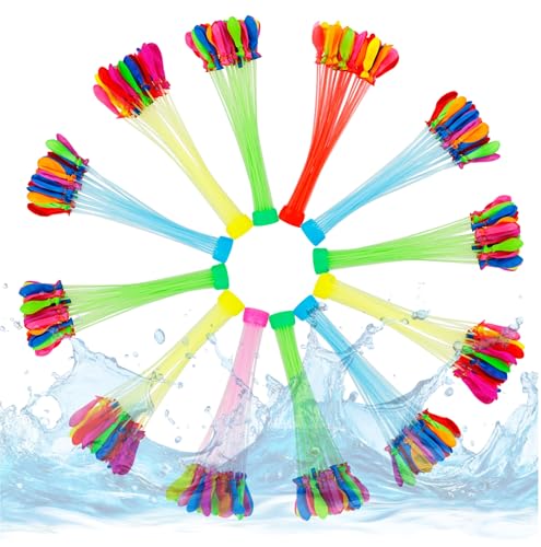 444 x bombas de agua autosellables, coloridas, para niños y adultos, rellenables rápidas, globos