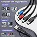 Stocking Stuffers for Men - Travel 4 in 2 Charging Cable with Dual Type-C Port, USBA/C Multi Charging Cable Cords for Multiple Devices, USB C Charger for iPhone17-8, Android, iPad, Car (2Packs 5FT)