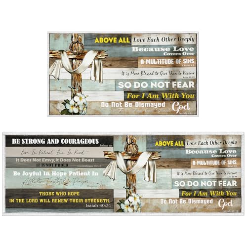 Bible Verse Rug Set of 2
