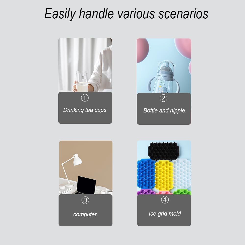 Brosse Nettoyage Multifonctionnelle 3 en 1: Nettoyez Facilement Tasses, Bouteilles et Plus - Image détaillée