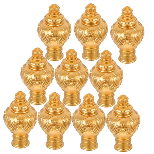 Zerodeko 10Pcs Decorative Curtain Rail Ends Plastic Drapery Rod Caps Elegant Finish for Rods Easy Installation for Nursery and Bedroom Decor