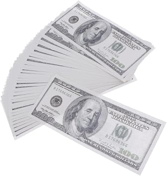 50 Sheaf US Dollars Props - Old Style American Currency Bills for Movies, TV Shows, and Magic Shows