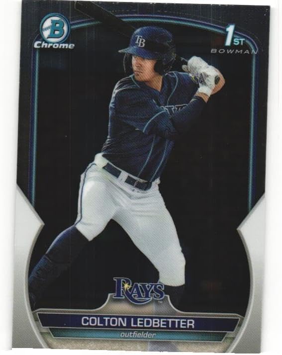 COLTON LEDBETTER 2023 Bowman Draft Chrome 1st #BDC-34 Baseball Rookie Card RC Tampa Bay Rays