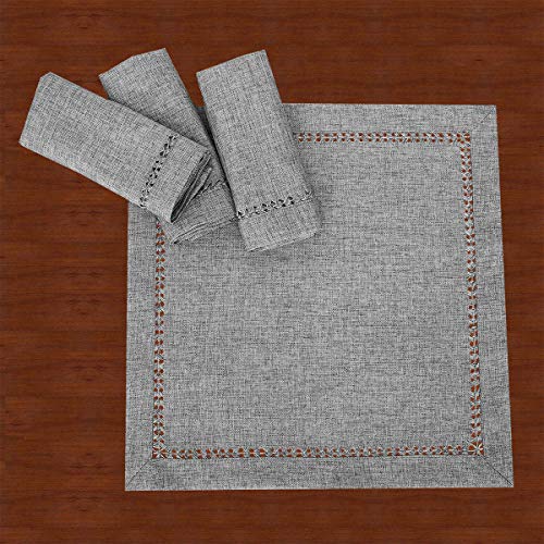 Set de 4 Servilletas Cocktail Grelucgo Gris Oscuro 12x12 miniatura 3