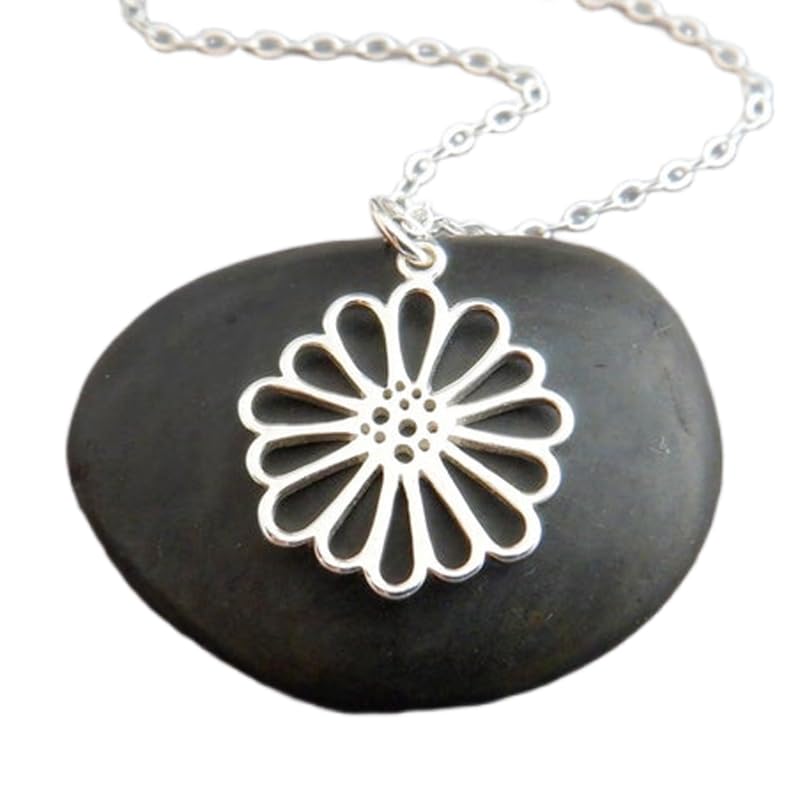 Collar de margaritas de uso diario y cadena de 45 cm para looks casuales y frescos
