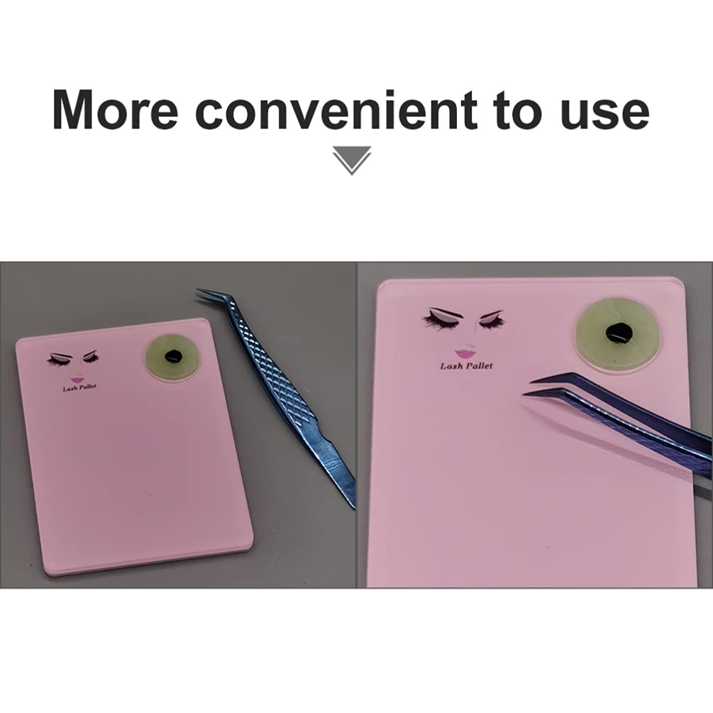 FOMIYES Lash Tool Eyelash Extension Station Glass Lash Grafting Gasket Reusable Easy to Clean