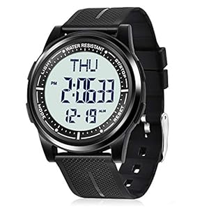 WIFORT Montre Digitale Étanche Hommes Femmes avec Chronomètre Compte à Rebours Alarme Format 12/24 Heures, Montre Sport Ultra-Léger avec Affichage Grand Angle