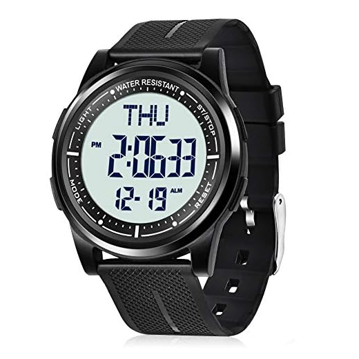 WIFORT Montre Digitale Étanche Hommes Femmes avec Chronomètre Compte à Rebours Alarme Format 12/24 Heures, Montre Sport Ultra-Léger avec Affichage Grand Angle